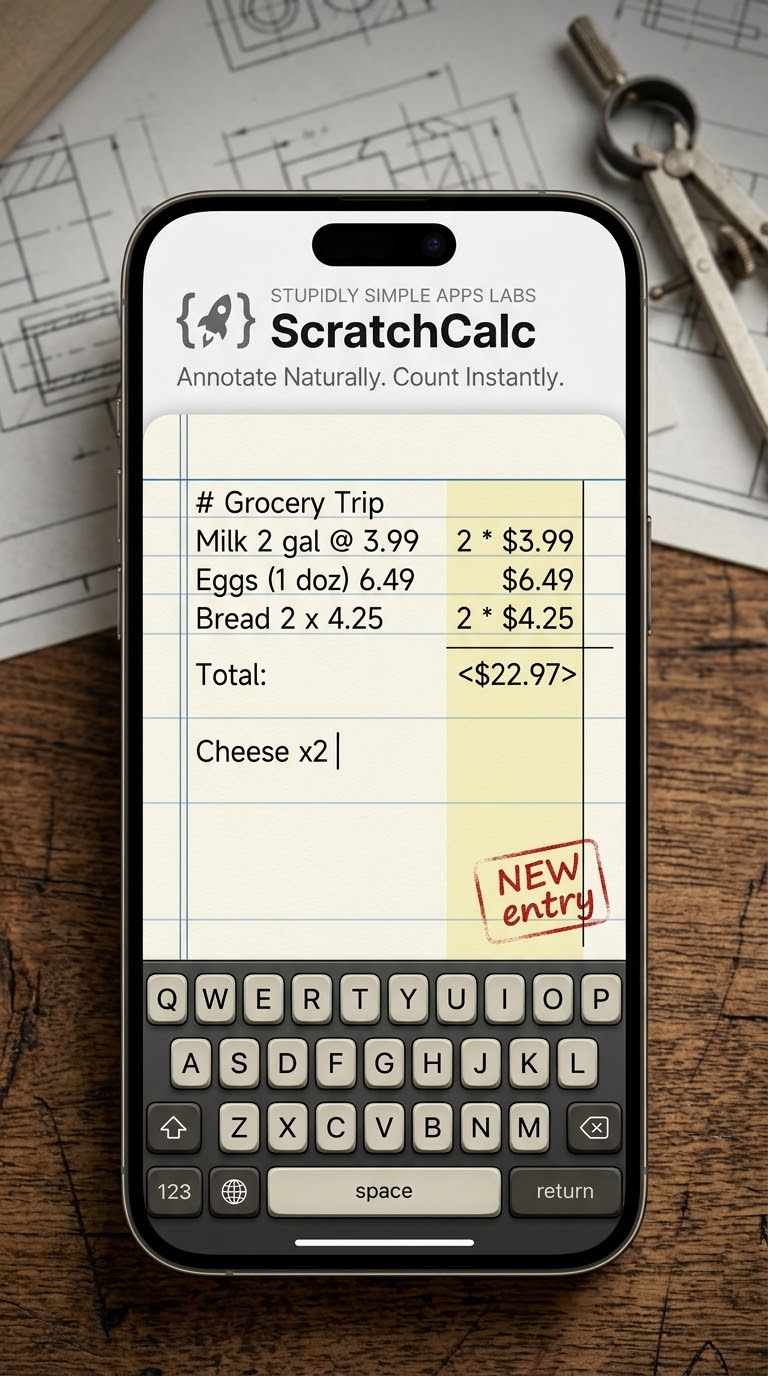 ScratchCalc Mockup