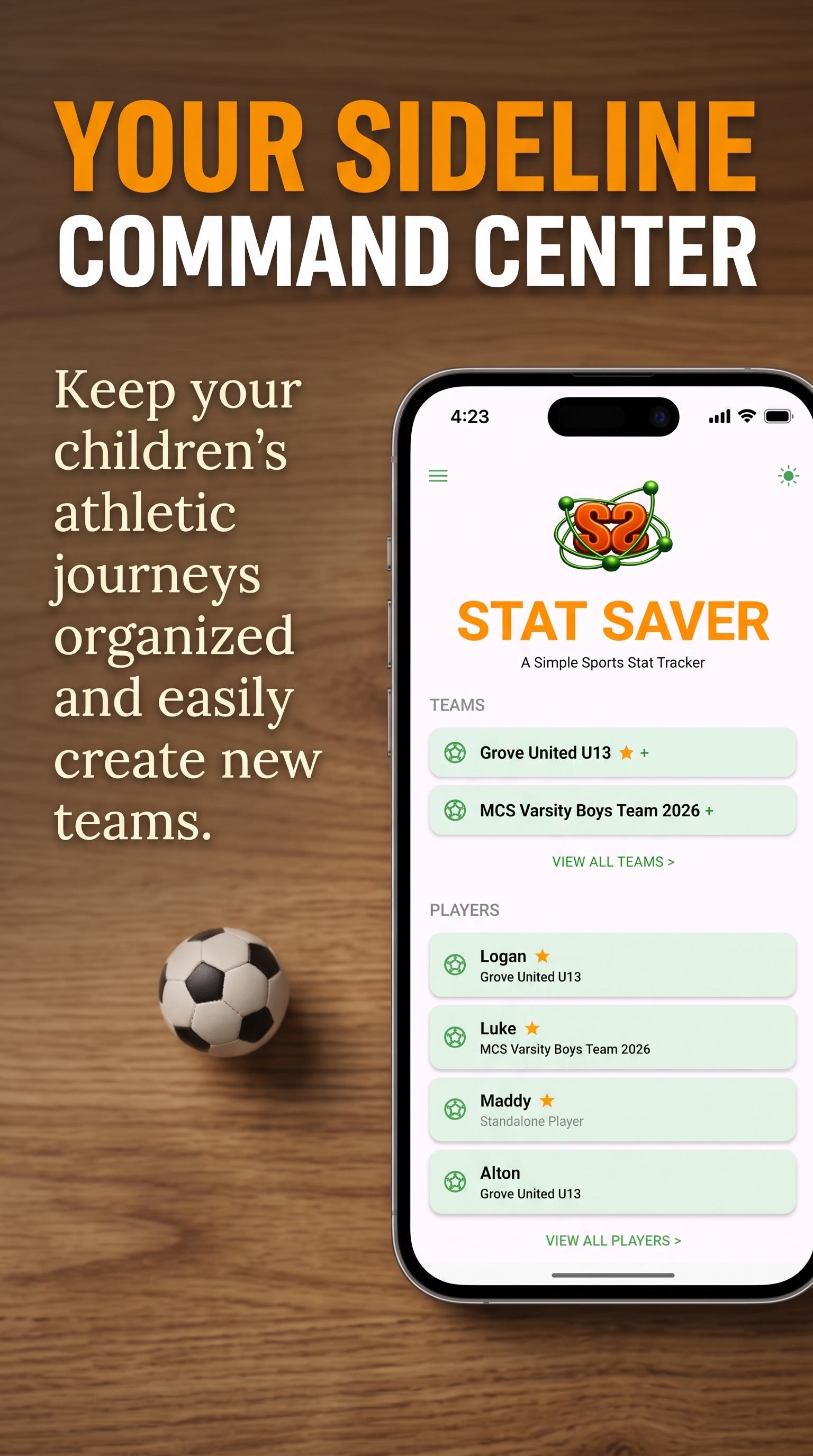 Stat Saver LAUNCHPAD Your home to launch your teams and players