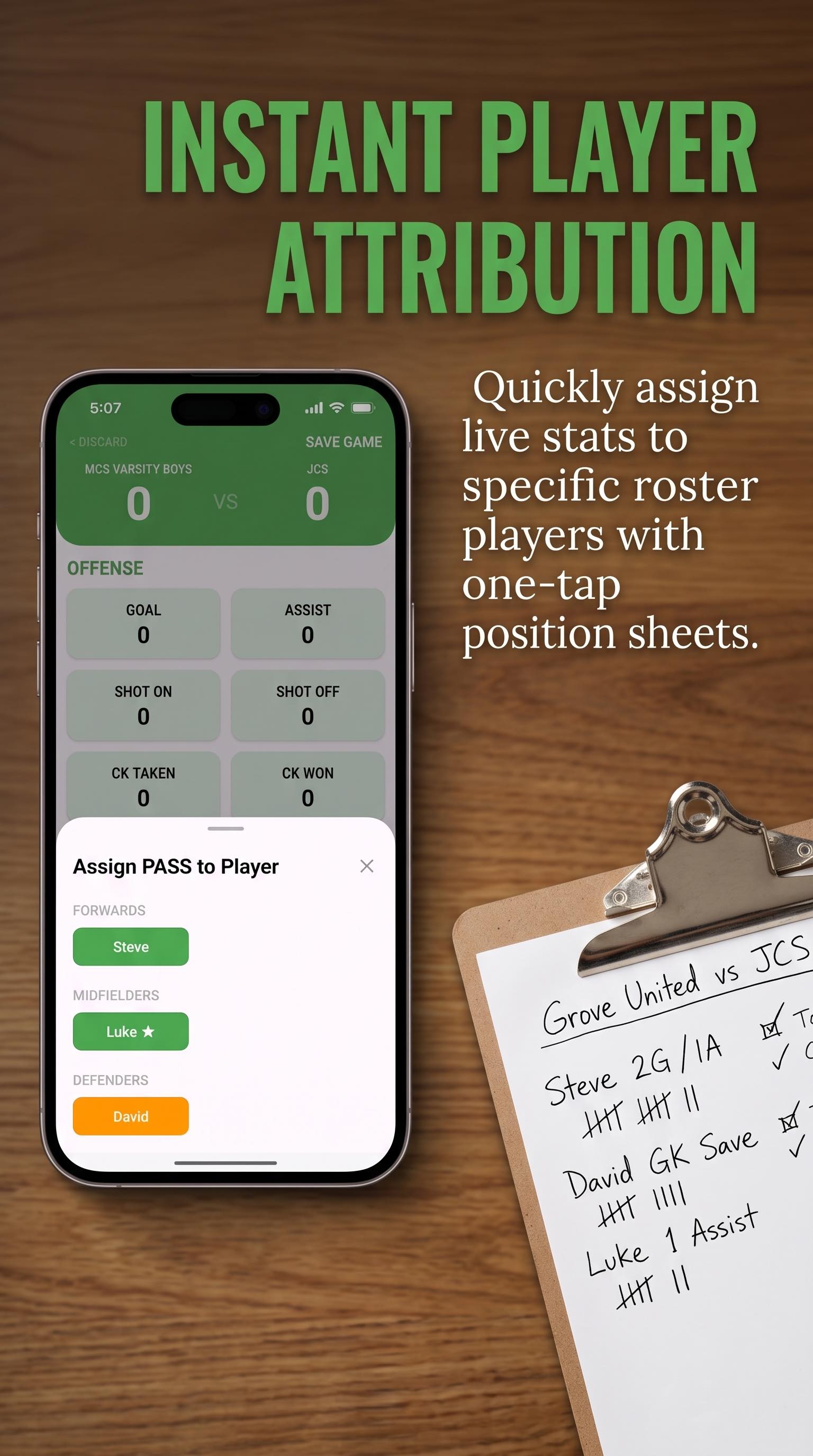 Stat Saver TEAM TRACKING Whole Team Input Grid